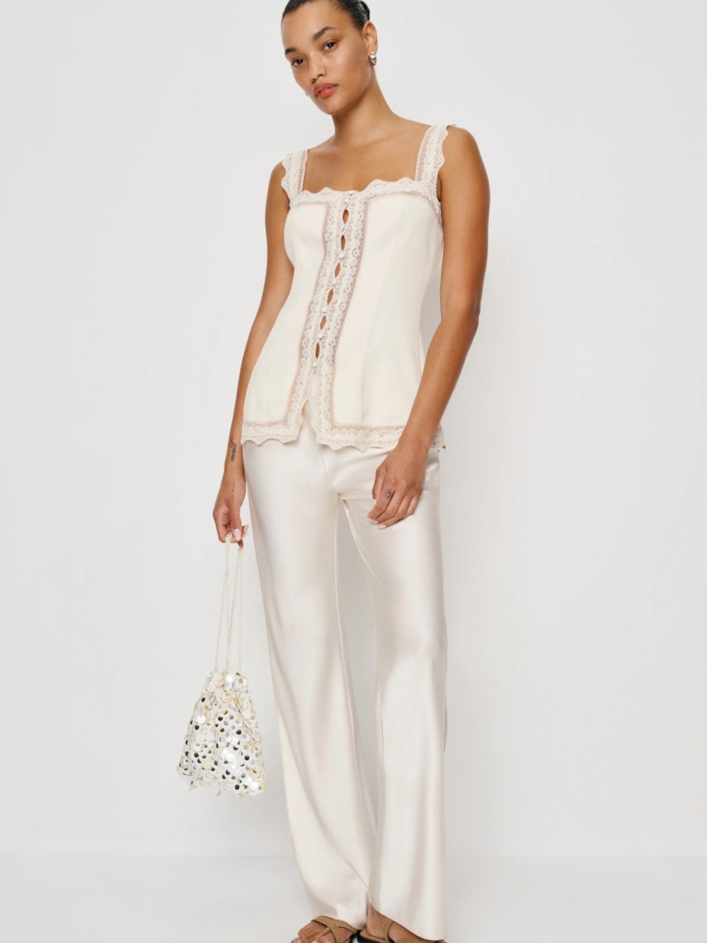 Reformation Austria Top Ivory - Size 2